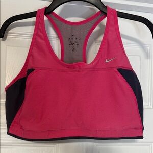 Nike Women's Size XL Pink and Black Sports Bra